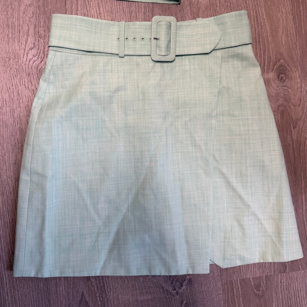 & Other Stories belted mini skirt